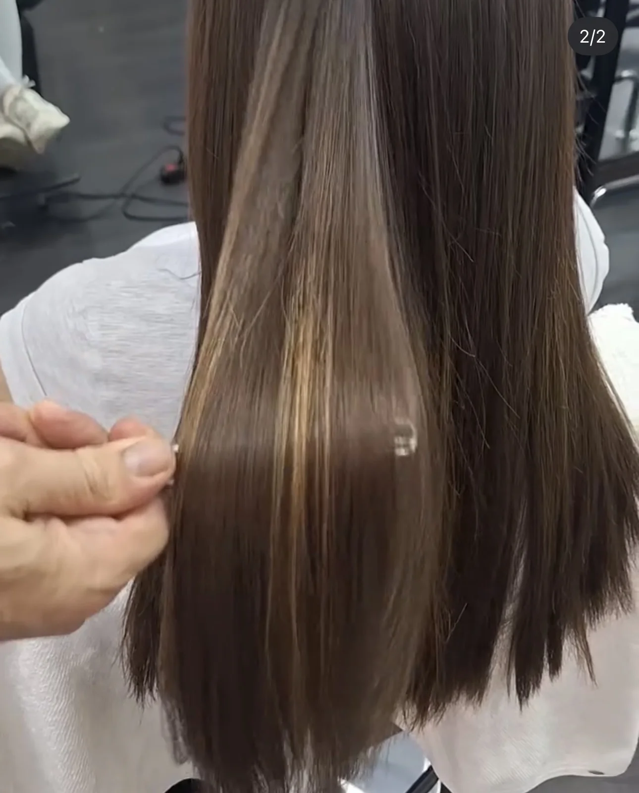Pelo perfectamente liso y brillante después de la keratina brasileña en Castelldefels